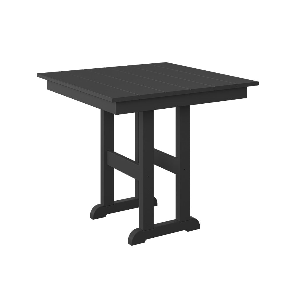 Polybird - 33" Square Table Black - P18-R-BK view 1