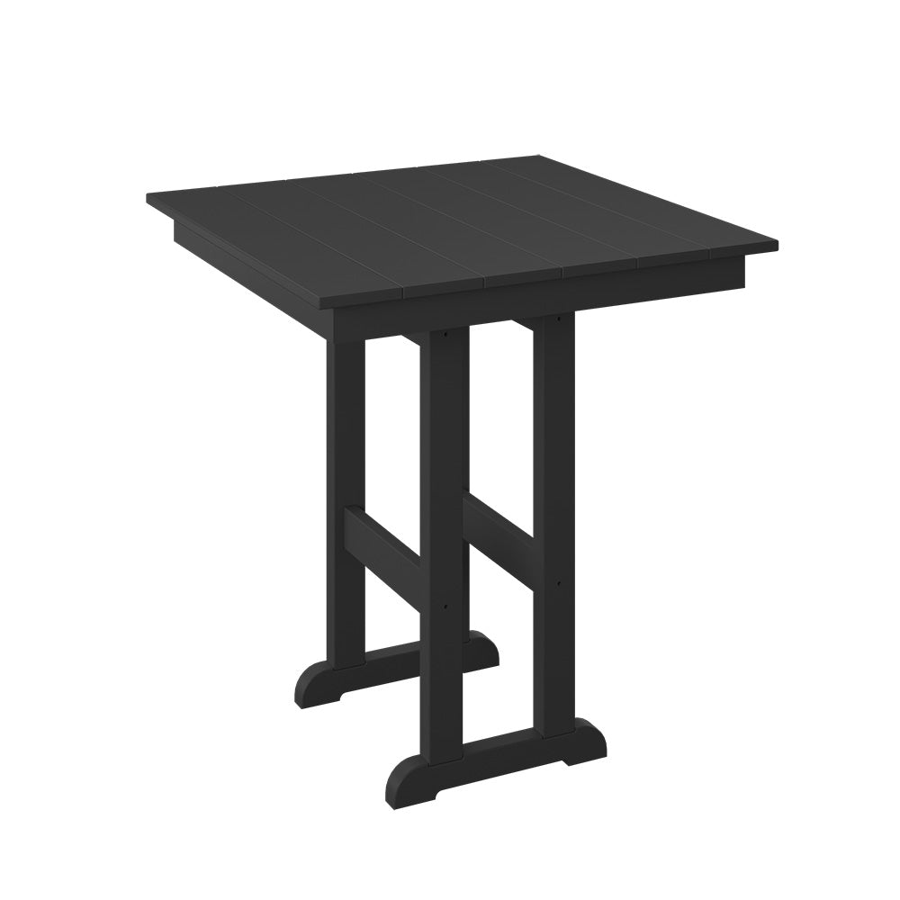 Polybird - 33" Square Table "Counter Height" Black - P18-C-BK view 1