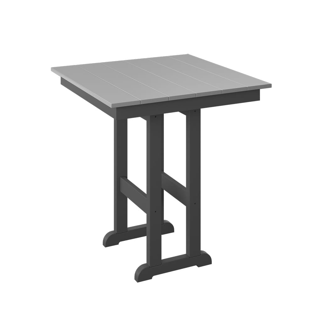 Polybird - 33" Square Table "Counter Height" Light Gray And Charcoal - P18-C-LG-CH view 1