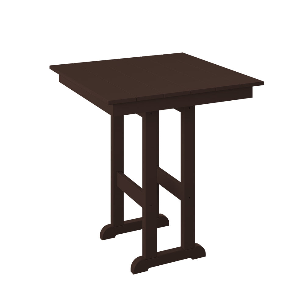 Polybird - 33" Square Table "Counter Height" Tudor Brown - P18-C-TB view 1
