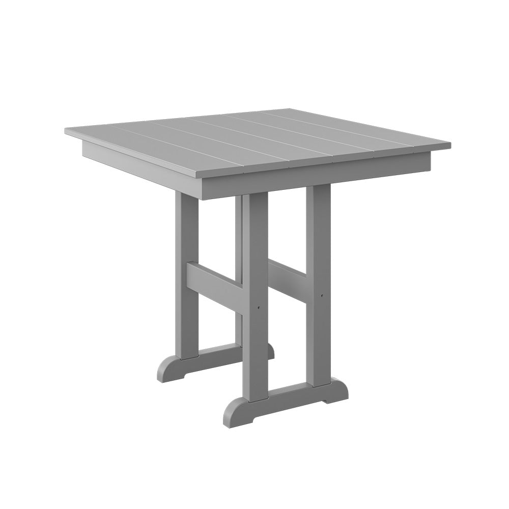 Polybird - 33" Square Table Light Gray - P18-R-LG view 1