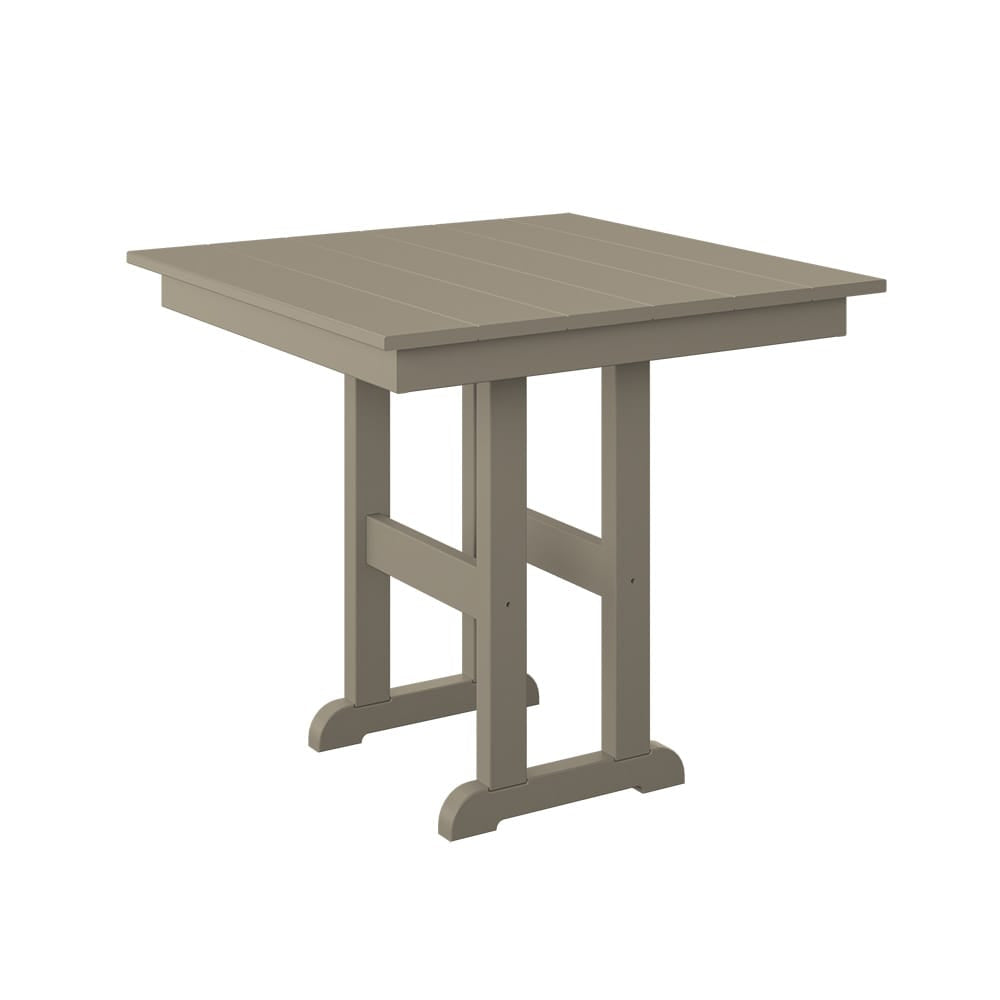 Polybird - 33" Square Table Weatherwood - P18-R-WW view 1