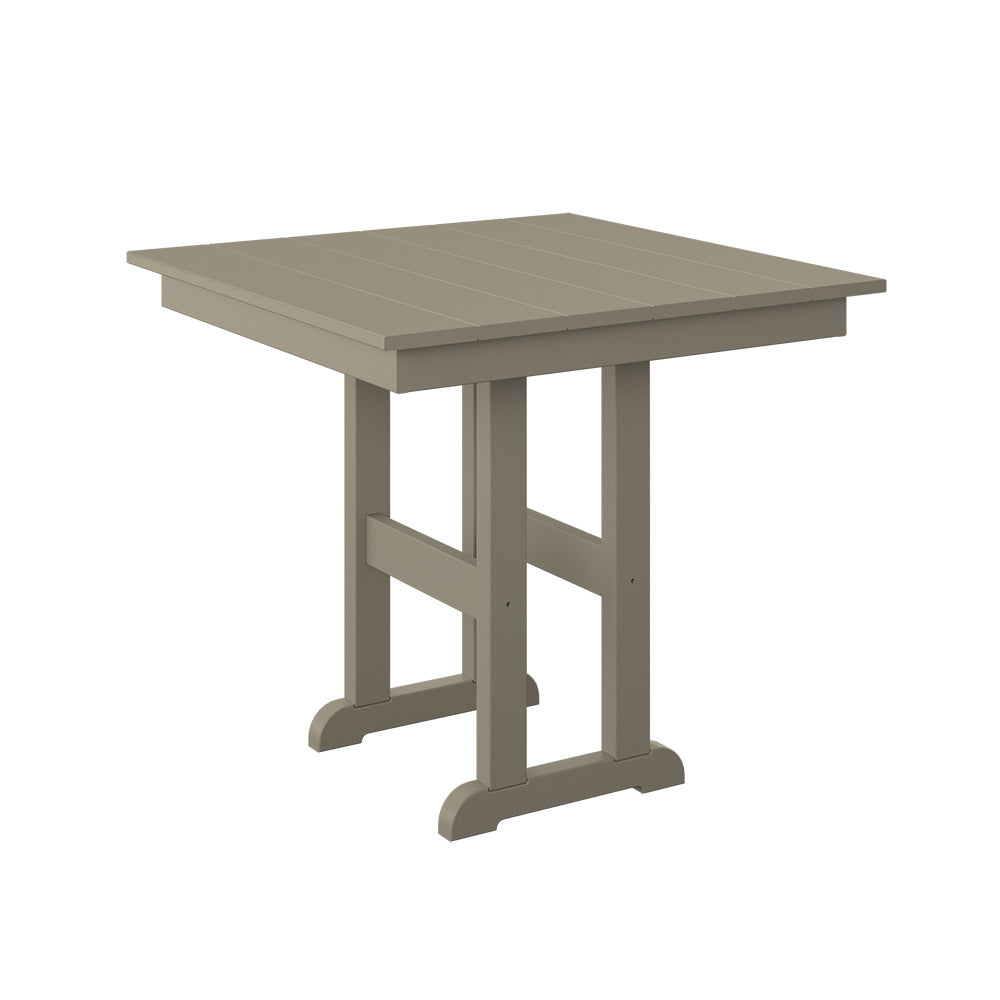 Polybird - 33" Square Table Weatherwood - P18-R-WW view 1
