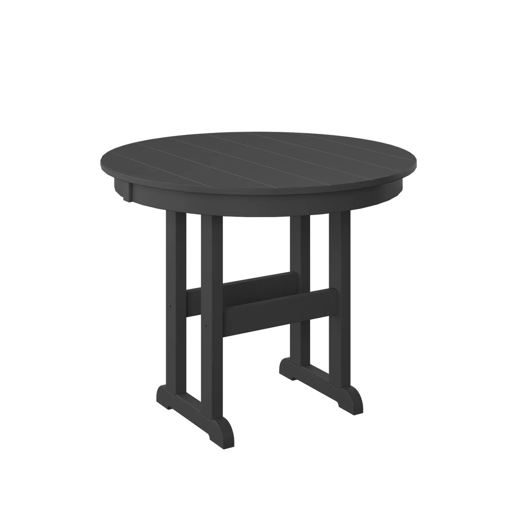 Polybird - 38" Round Table Black - P15-R-BK view 1
