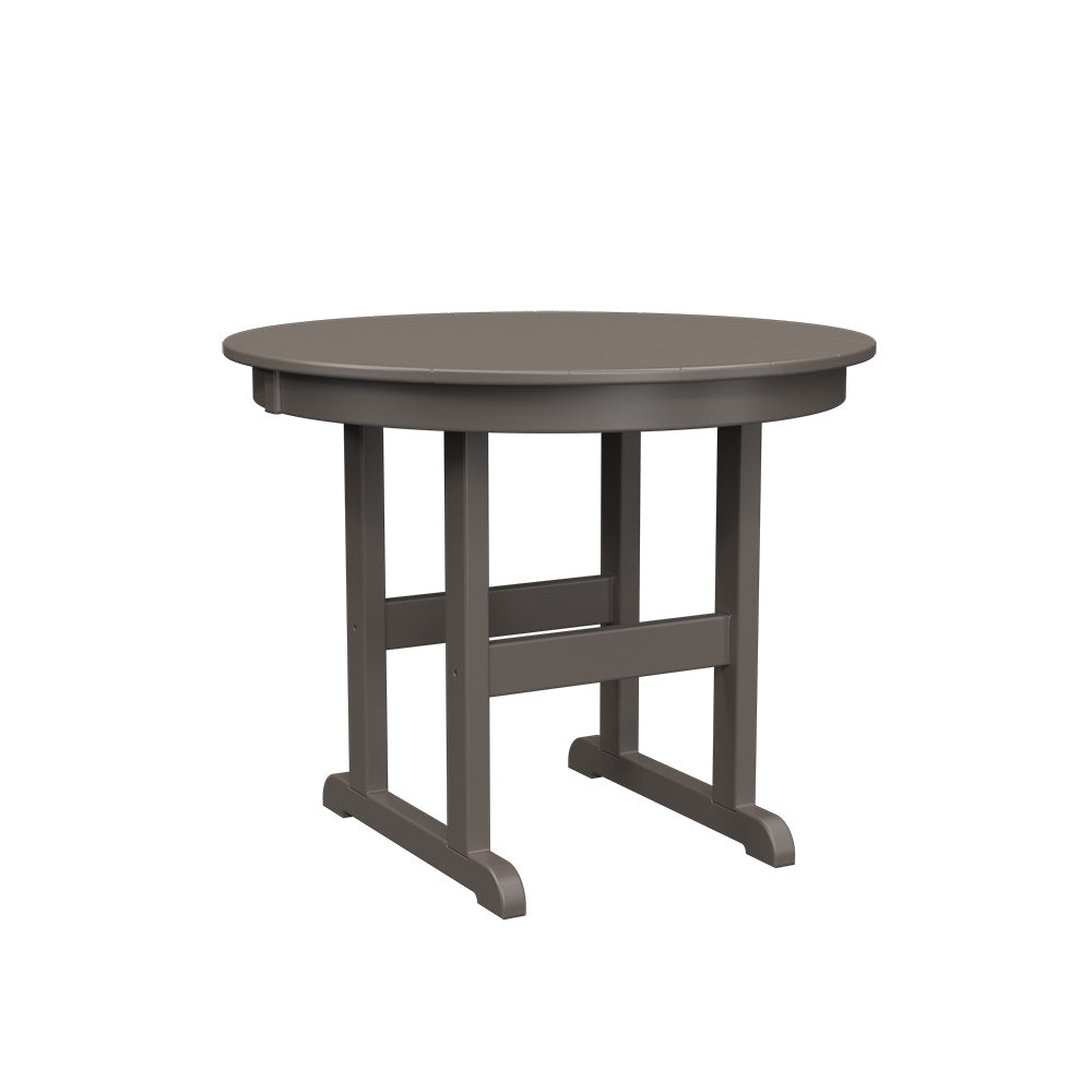 Polybird - 38" Round Table Charcoal - P15-R-CH view 1