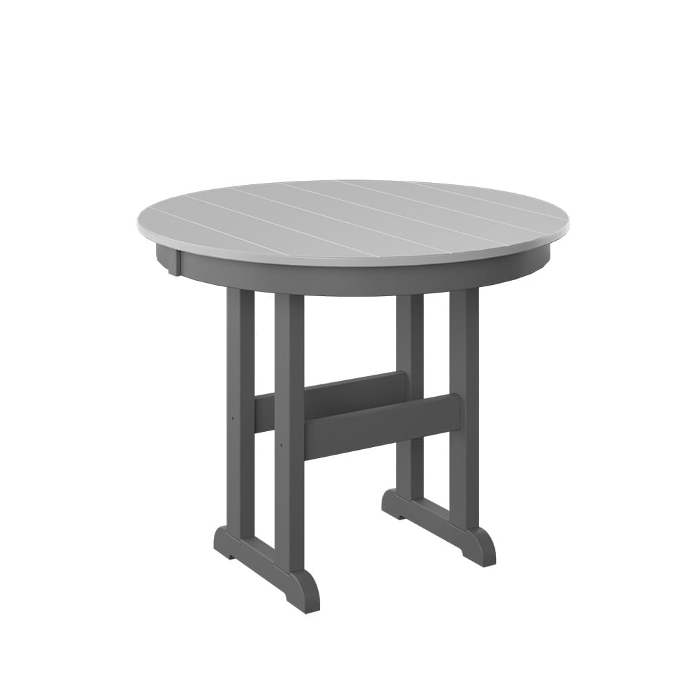 Polybird - 38" Round Table "Counter Height" Light Gray And Charcoal - P15-C-LG-CH view 1