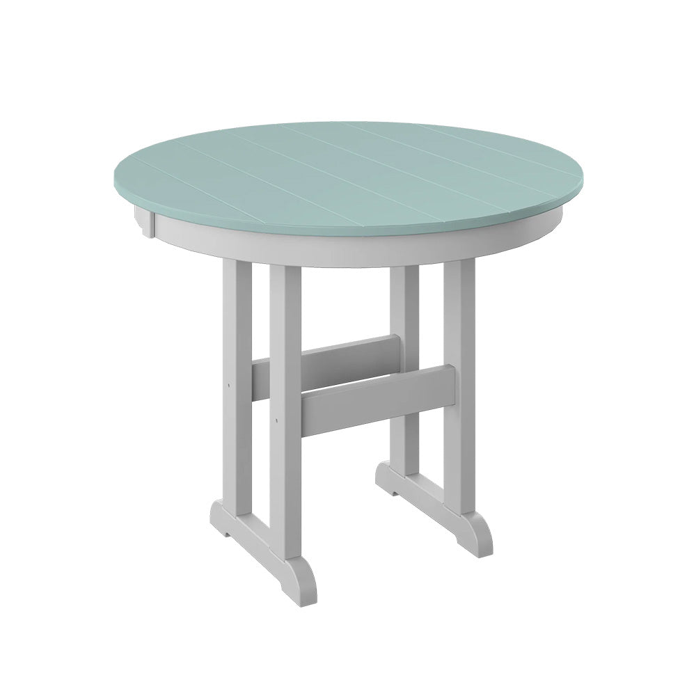 Polybird - 38" Round Table Sage And White - P15-R-SG-WT view 1