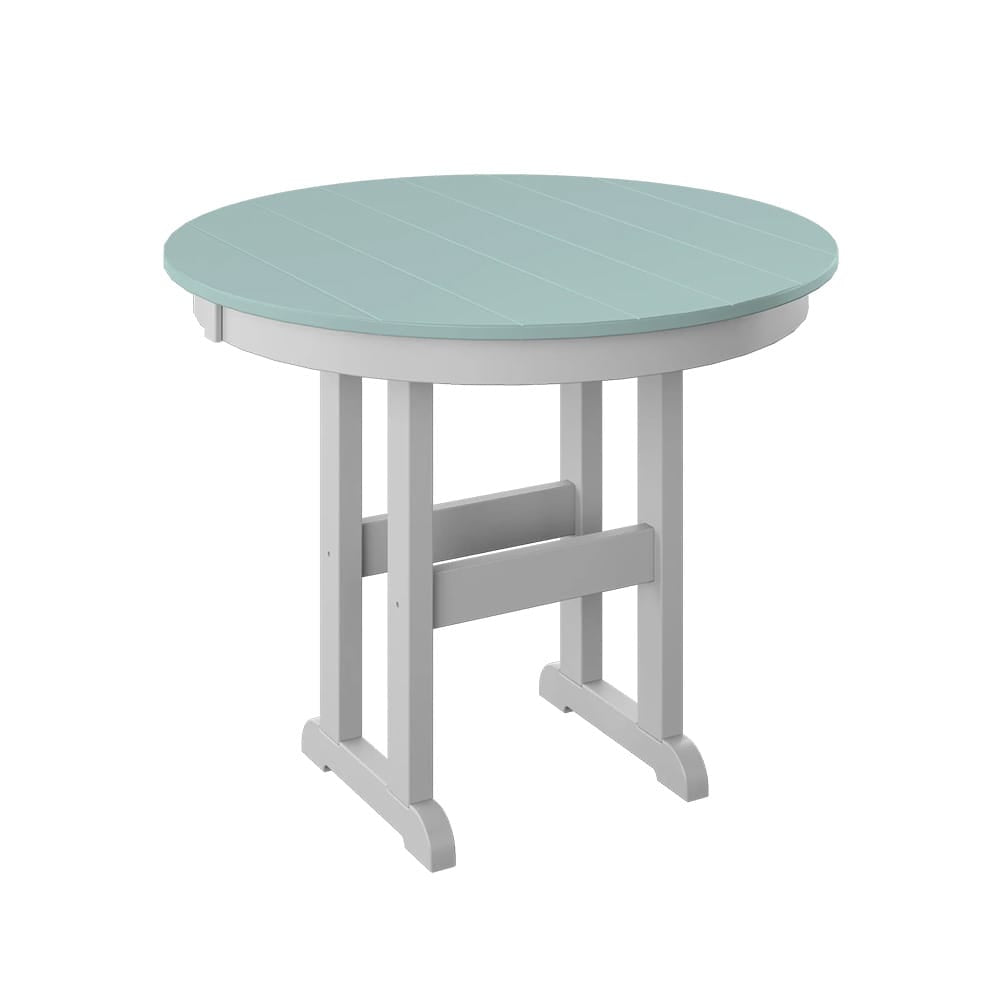 Polybird - 38" Round Table Sage And White - P15-R-SG-WT view 1