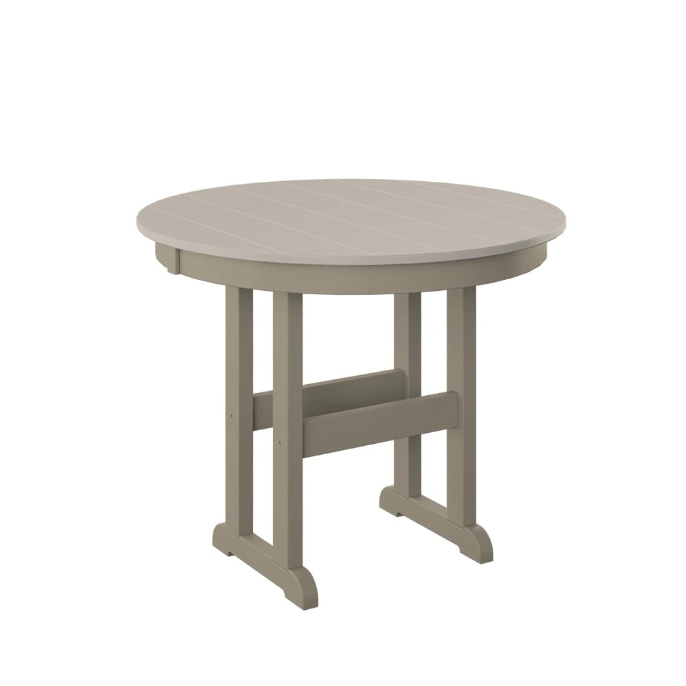Polybird - 38" Round Table Sand And Weatherwood - P15-R-SN-WW view 1