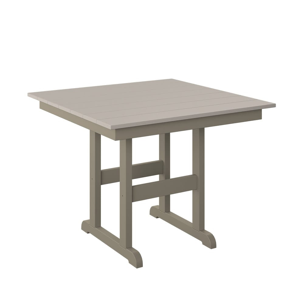 Polybird - 38" Square Table "Counter Height" Sand And Weatherwood - P16-C-SN-WW view 1