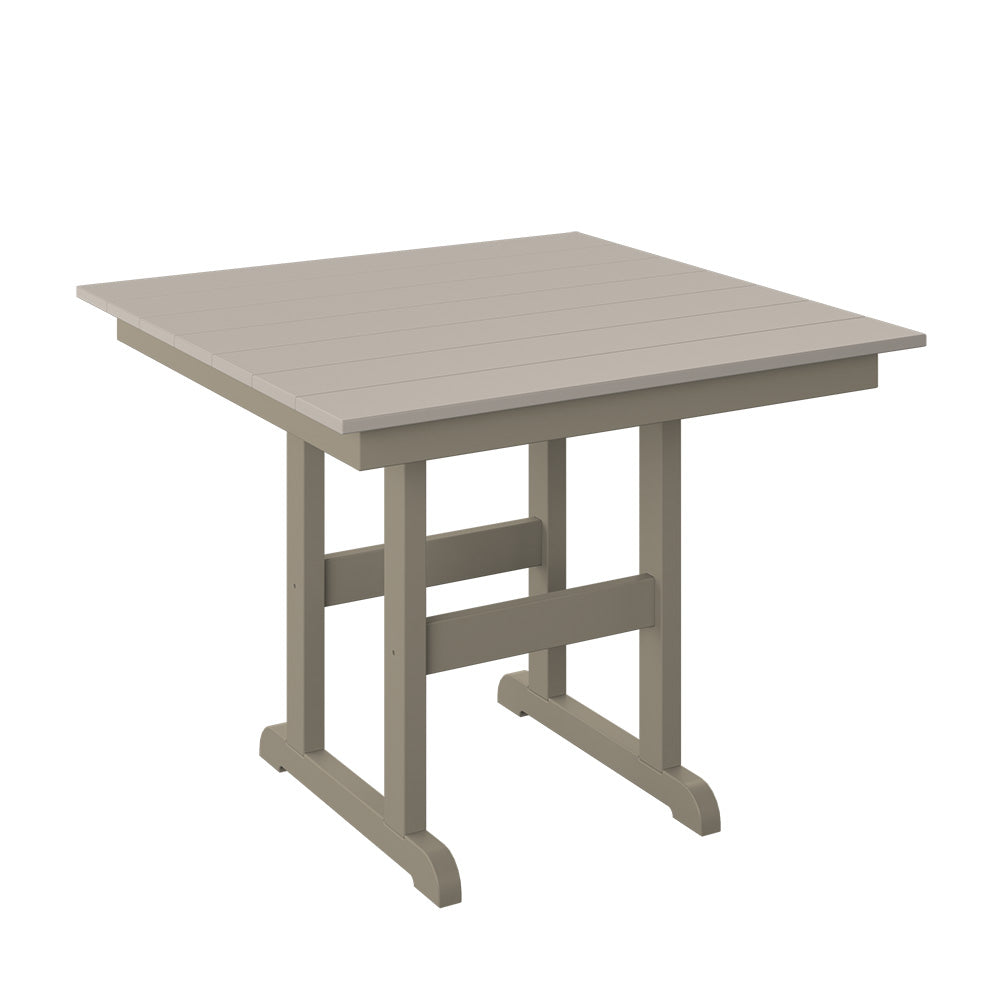 Polybird - 38" Square Table Sand And Weatherwood - P16-R -SN-WW view 1