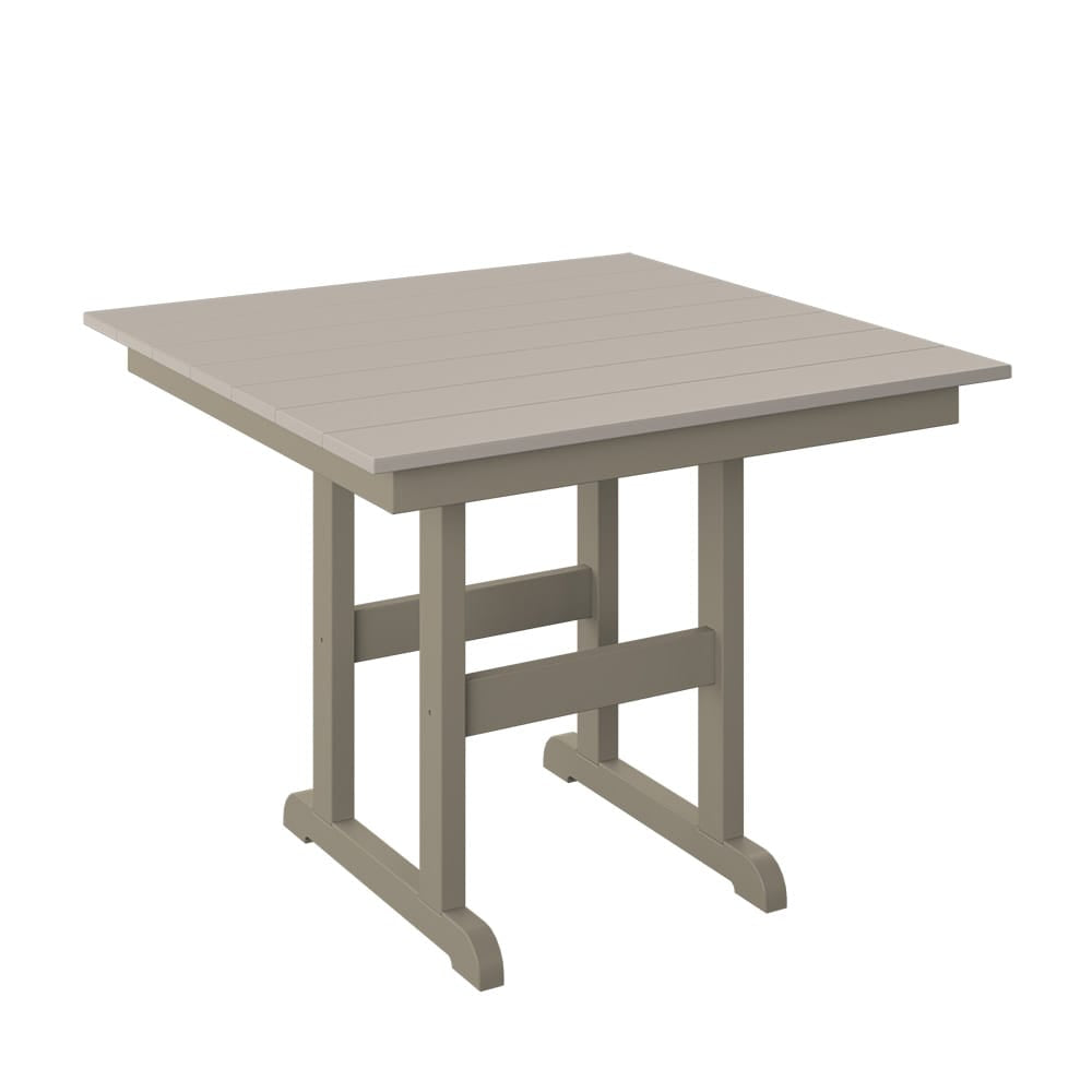 Polybird - 38" Square Table Sand And Weatherwood - P16-R -SN-WW view 1