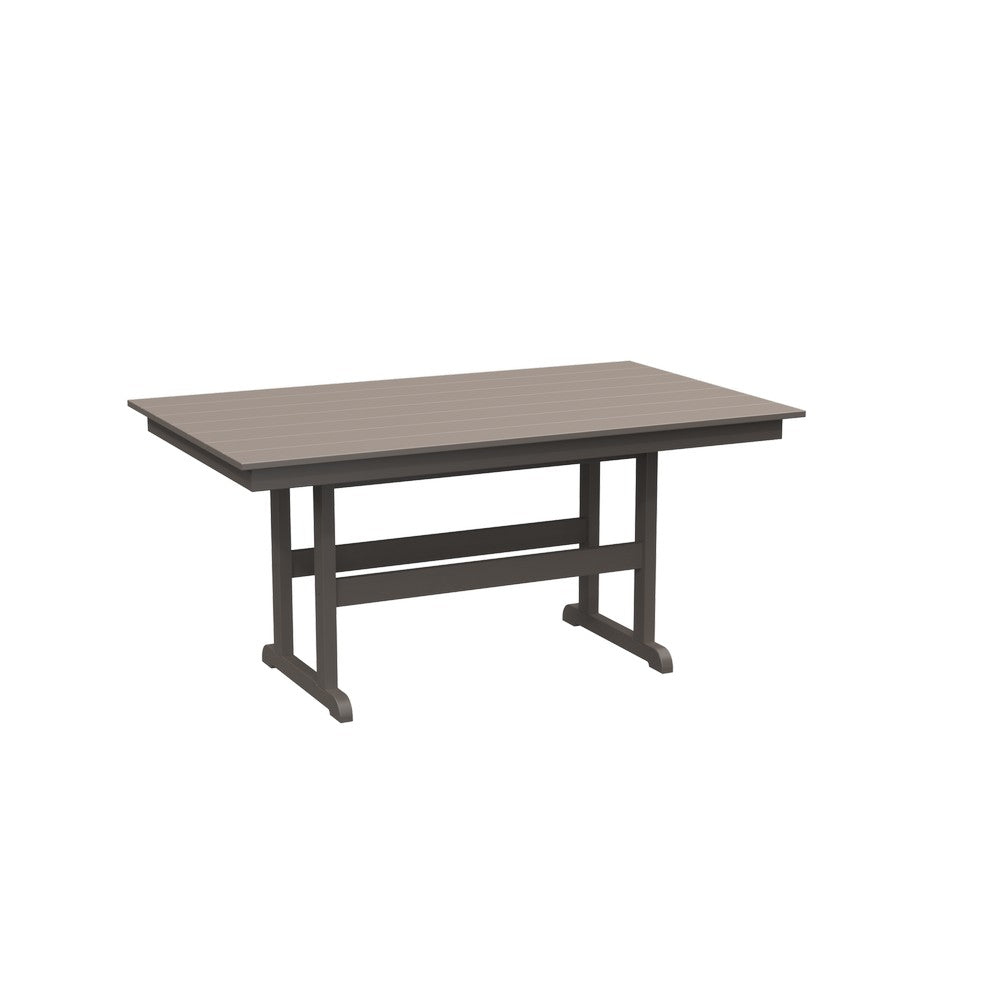 Polybird - 38" X 64" Table "Counter Height" Charcoal - P19-C-CH view 1