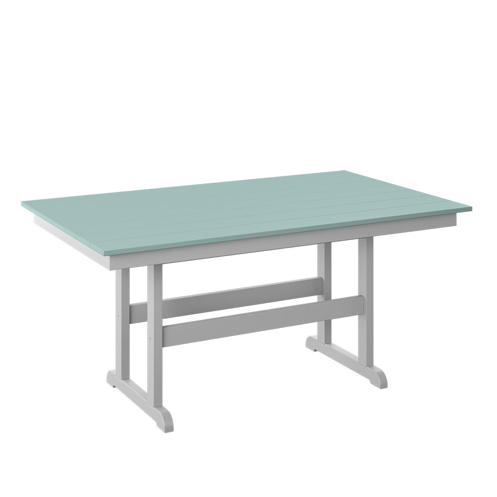 Polybird - 38" X 64" Table Sage And White - P19-R-SG-WT view 1