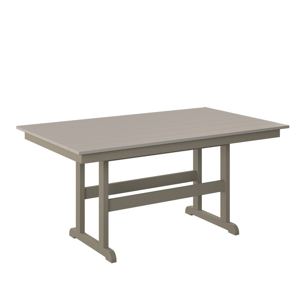 Polybird - 38" X 64" Table Sand And Weatherwood - P19-R-SN-WW view 1