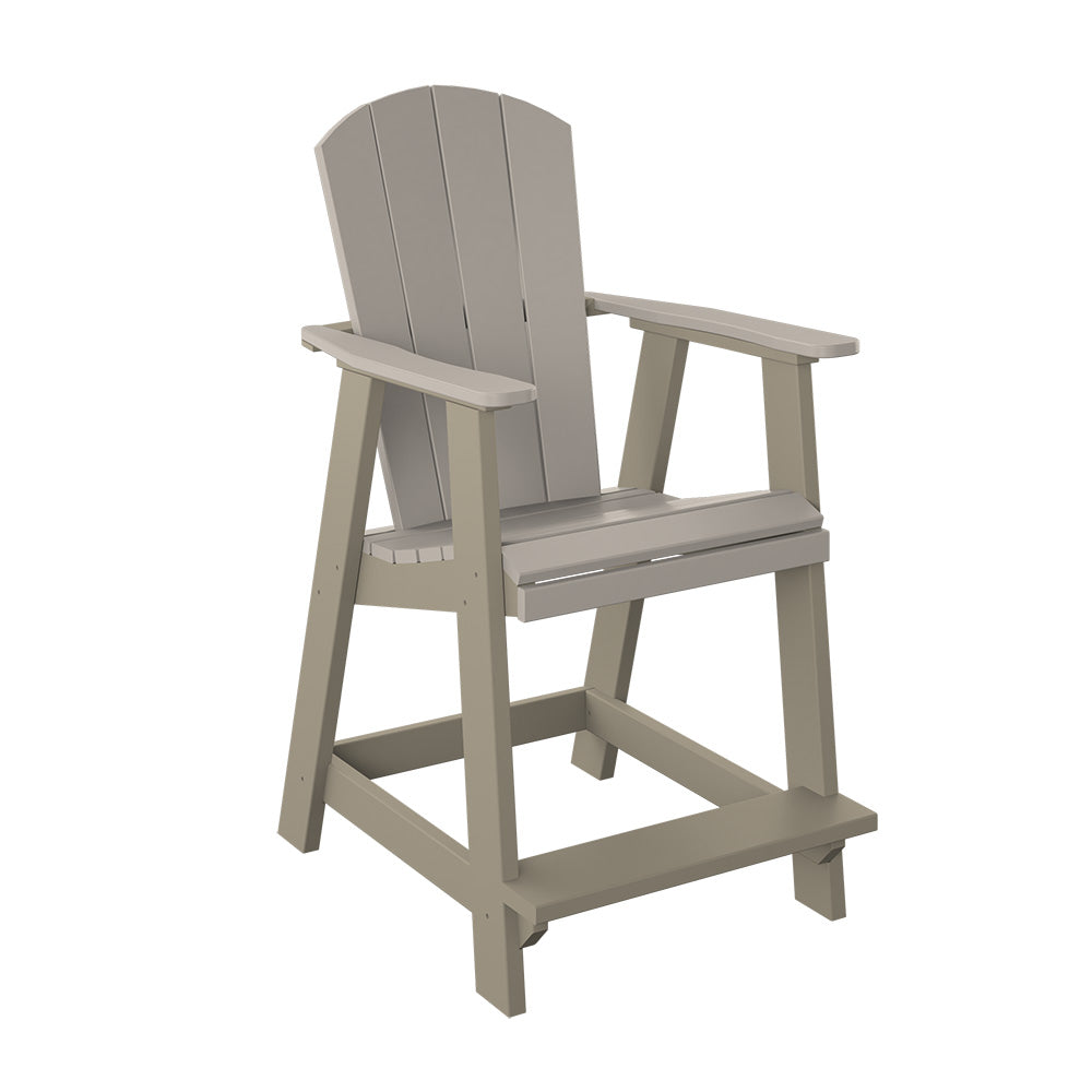 Polybird - Balcony Chair "Counter Height" Sand And Weatherwood - P4-C-SN-WW view 1