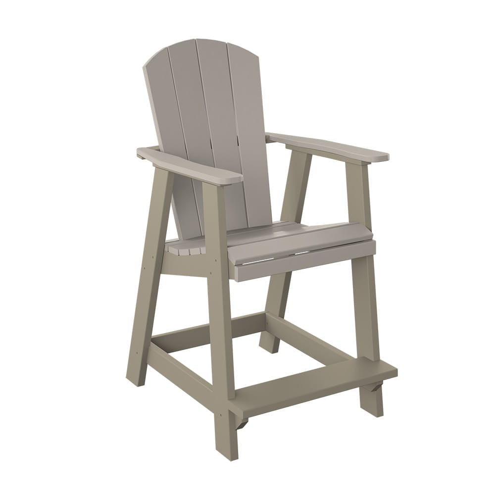 Polybird - Balcony Chair "Counter Height" Sand And Weatherwood - P4-C-SN-WW view 1