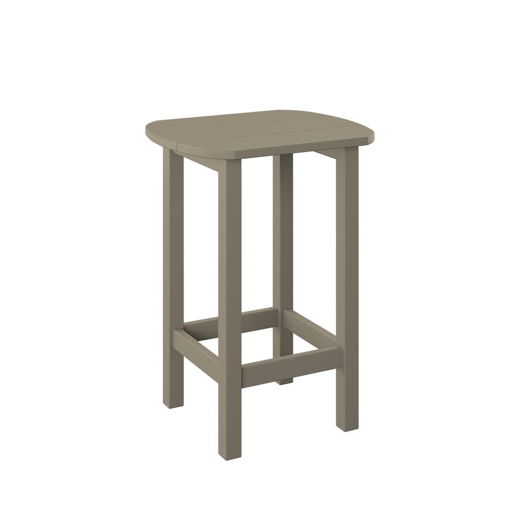 Polybird - Balcony End Table Weatherwood - P50-WW view 1