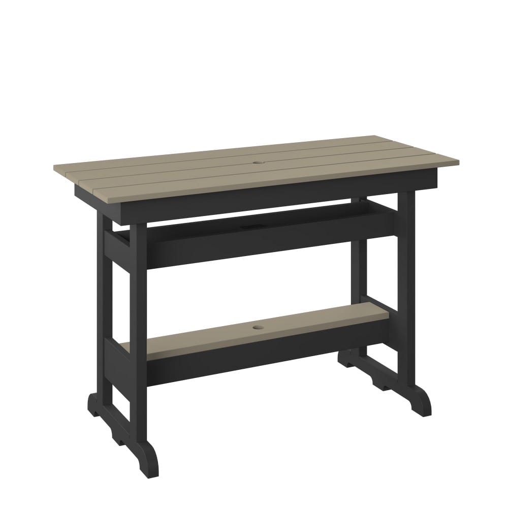 Polybird - Bar Table Weatherwood And Black - P99-WW-BK view 1