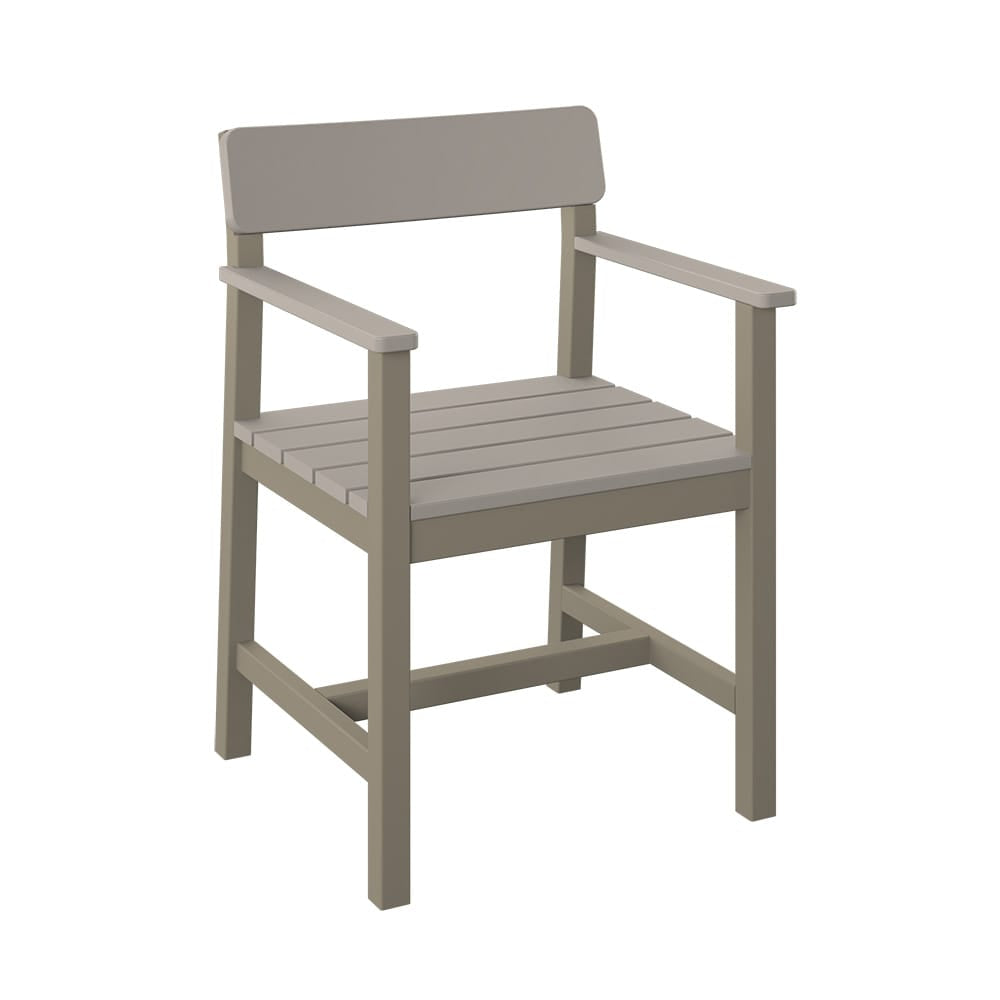 Polybird - Club Dining Chair Sand And Weatherwood - P95-R-SN-WW view 1