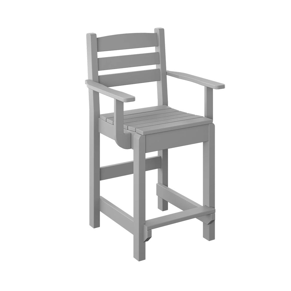 Polybird - Dining Captain Chair "Counter Height" Light Gray - P11-C-LG view 1
