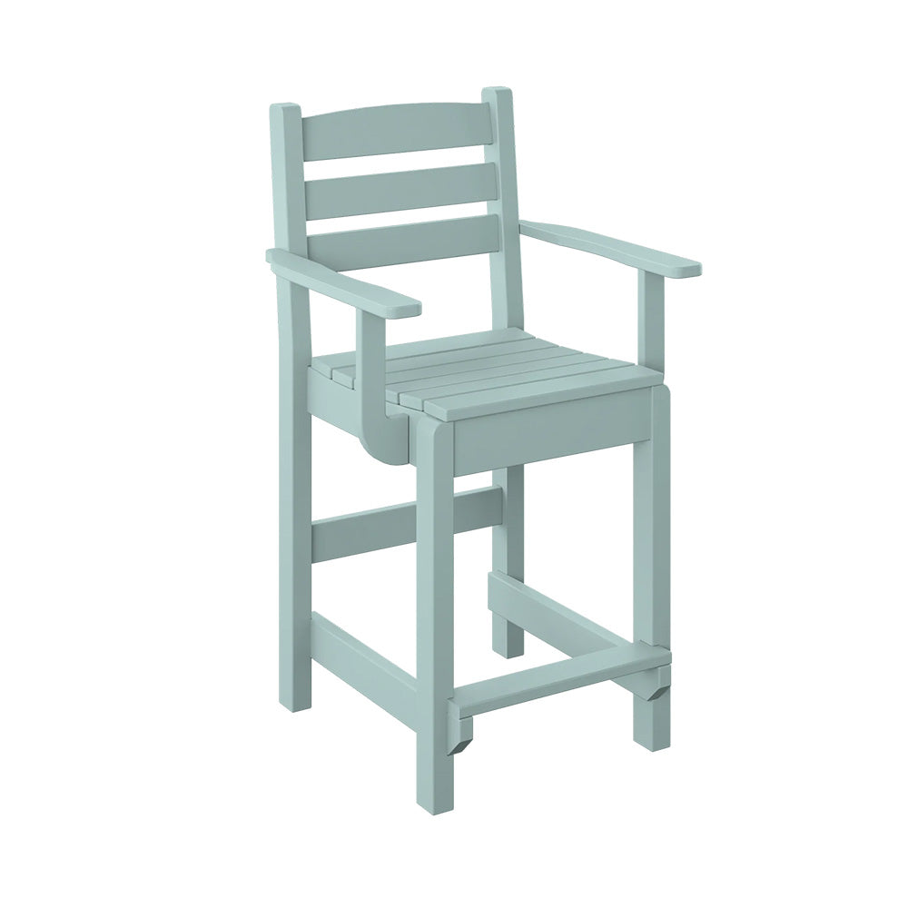 Polybird - Dining Captain Chair "Counter Height" Sage - P11-C-SG view 1