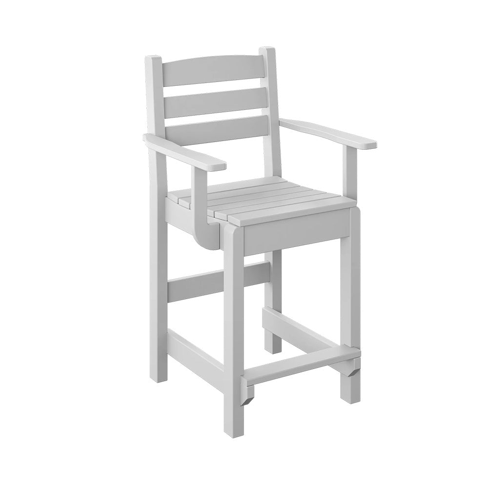 Polybird - Dining Captain Chair "Counter Height" White - P11-C-WT view 1