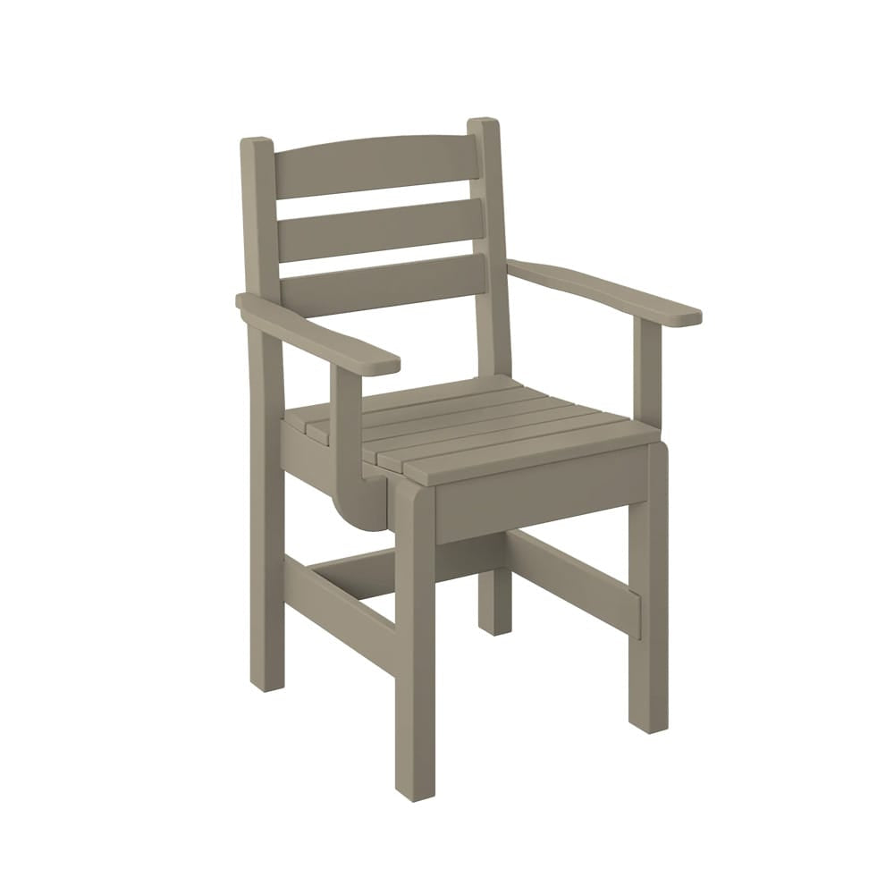 Polybird - Dining Captain Chair Weatherwood - P11-R-WW view 1