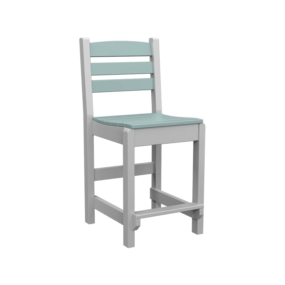 Polybird - Dining Side Chair "Counter Height" Sage And White - P10-C-SG-WT view 1