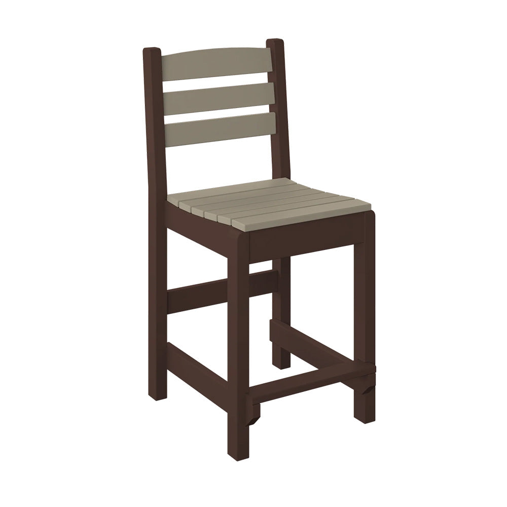 Polybird - Dining Side Chair "Counter Height" Tudor Brown - P10-C-TB view 1