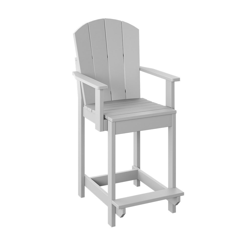 Polybird - Fanback Dining Chair "Counter Height" White - P8-C-WT view 1