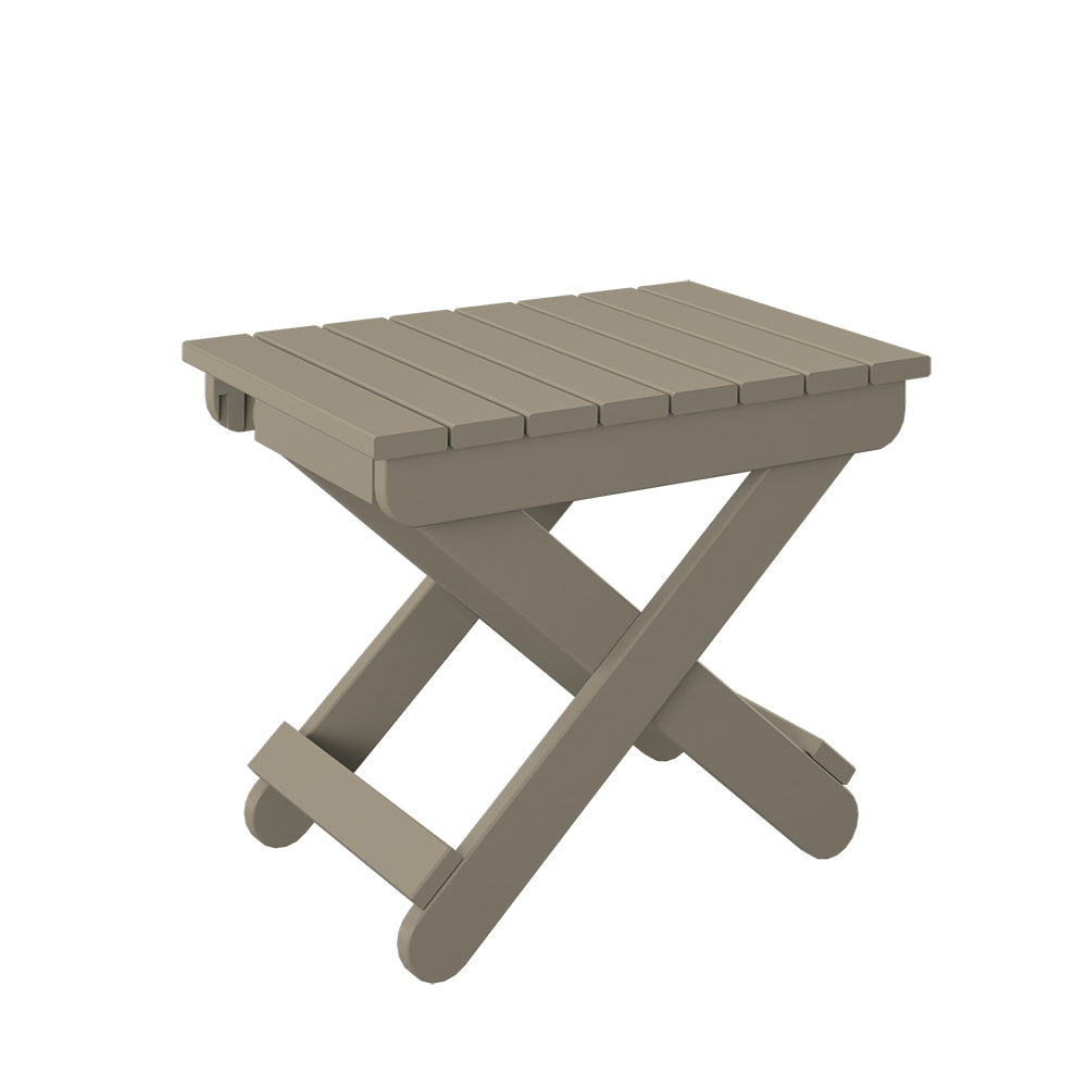 Polybird - Folding End Table Weatherwood - P46-WW view 1