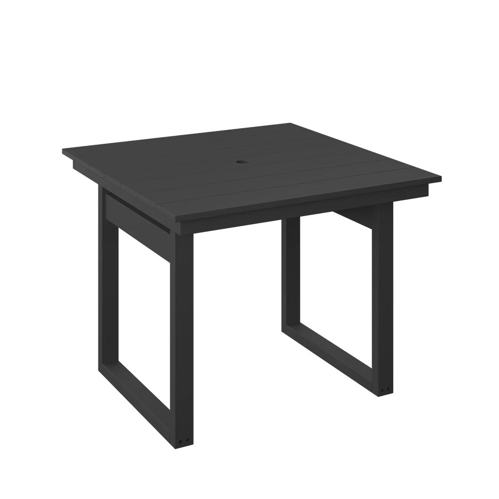 Polybird - Modern 38" Square Table Black - P131-R-BK view 1