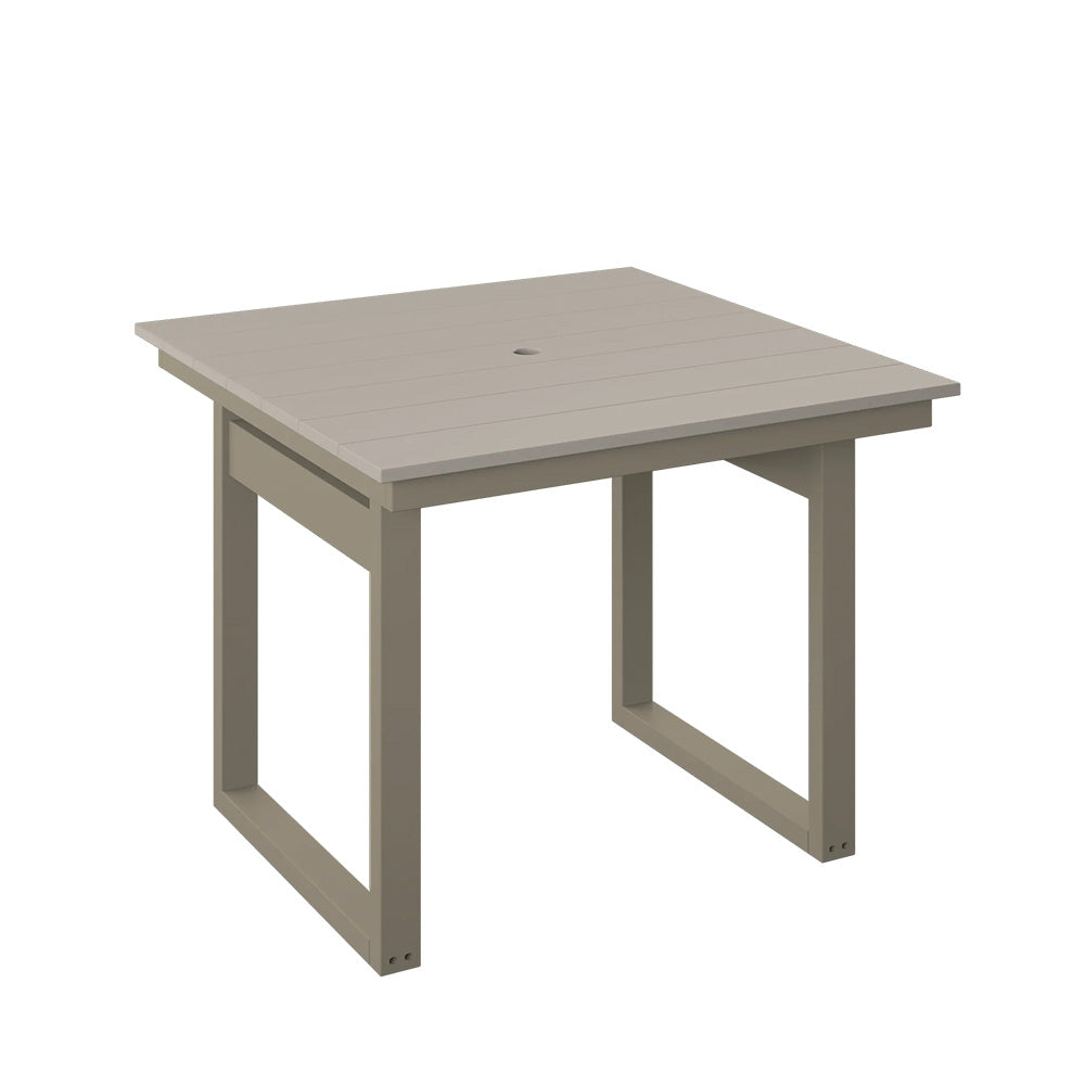 Polybird - Modern 38" Square Table Sand And Weatherwood - P131-R-SN-WW view 1