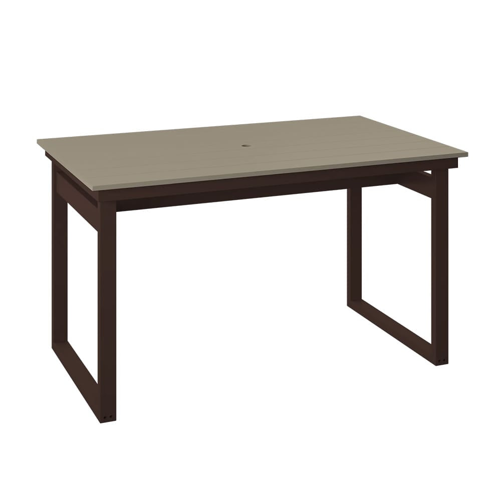 Polybird - Modern 38" X 64" Table "Counter Height" Weatherwood And Tudor Brown - P132-C-WW-TB view 1