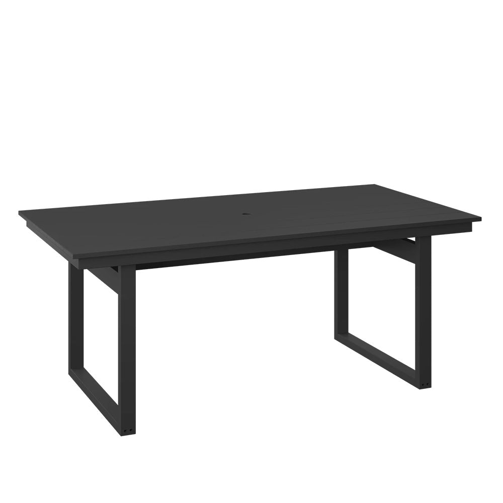 Polybird - Modern 38" X 74" Table Black - P133-R-BK view 1