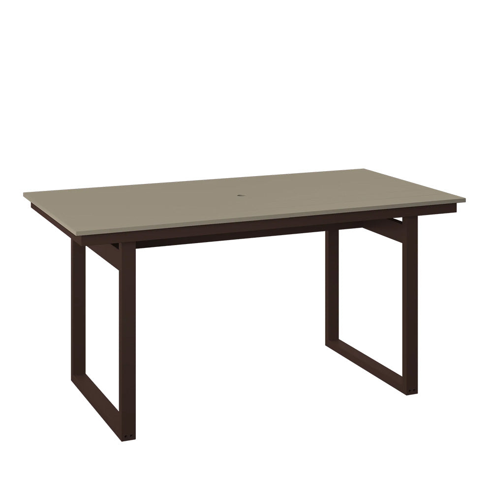 Polybird - Modern 38" X 74" Table "Counter Height" Weatherwood And Tudor Brown - P133-C-WW-TB view 1