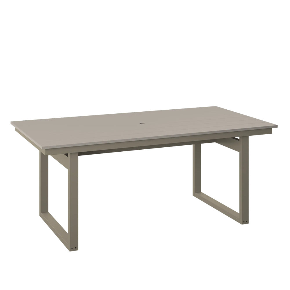 Polybird - Modern 38" X 74" Table Sand And Weatherwood - P133-R-SN-WW view 1
