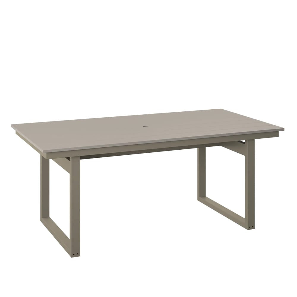 Polybird - Modern 38" X 74" Table Sand And Weatherwood - P133-R-SN-WW view 1