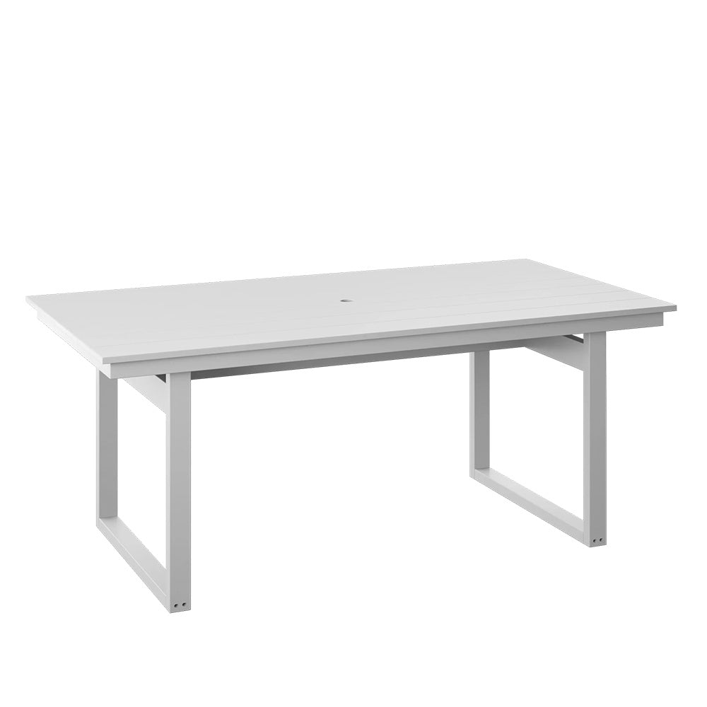 Polybird - Modern 38" X 74" Table White - P133-R-WT view 1