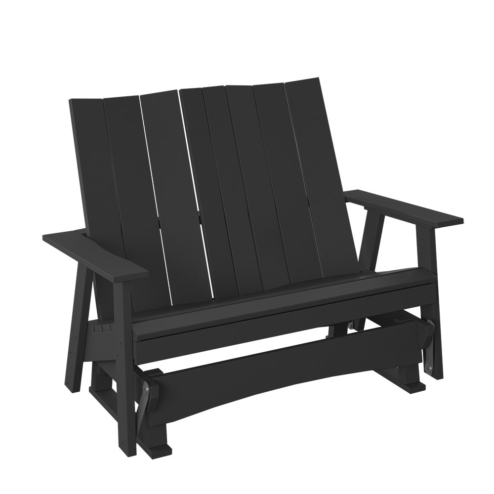 Polybird - Modern 4' Glider Bench Black - P63-BK view 1