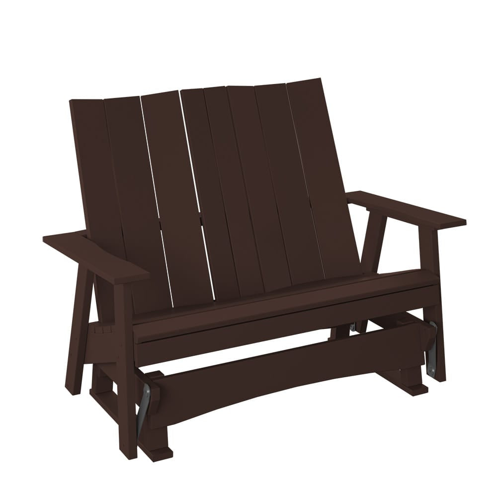 Polybird - Modern 4' Glider Bench Tudor Brown - P63-TB view 1