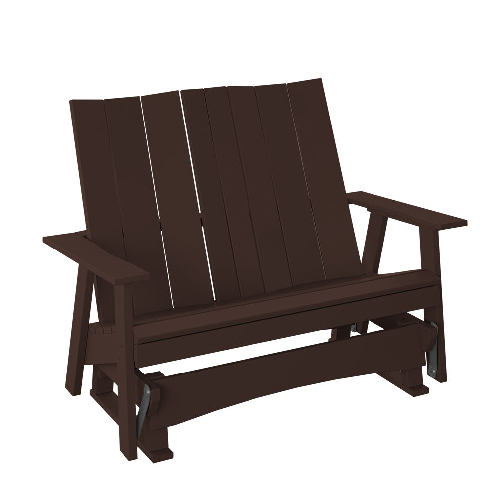 Polybird - Modern 4' Glider Bench Tudor Brown - P63-TB view 1