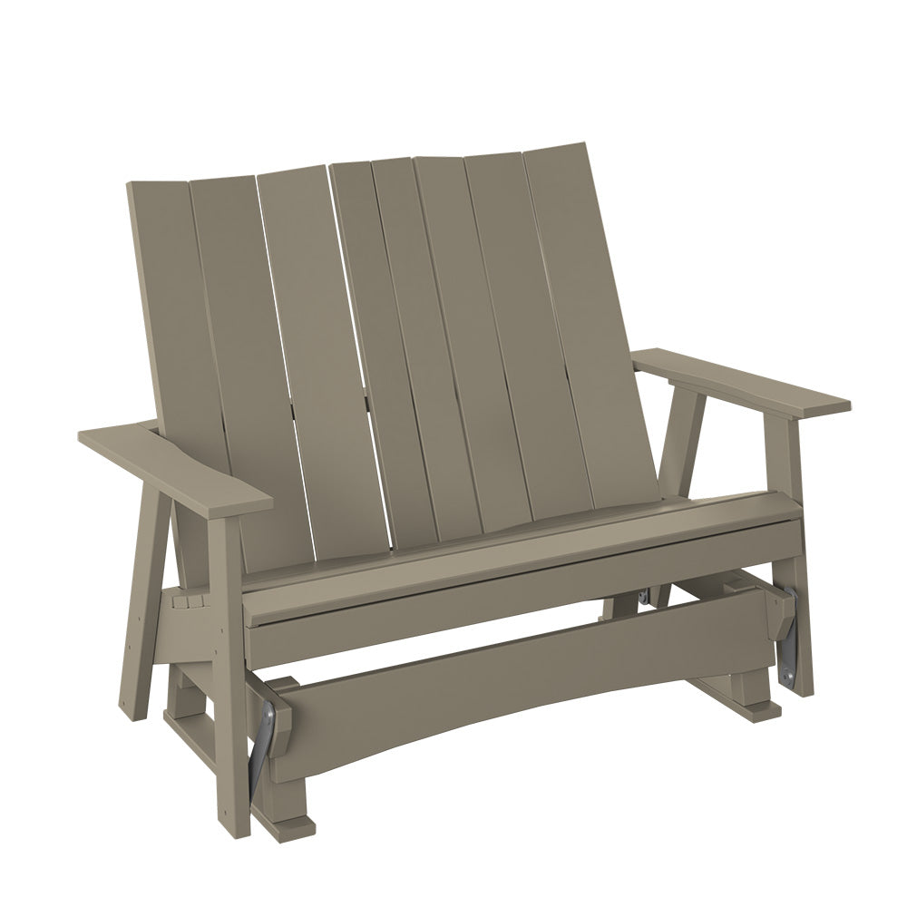 Polybird - Modern 4' Glider Bench Weatherwood - P63-WW view 1