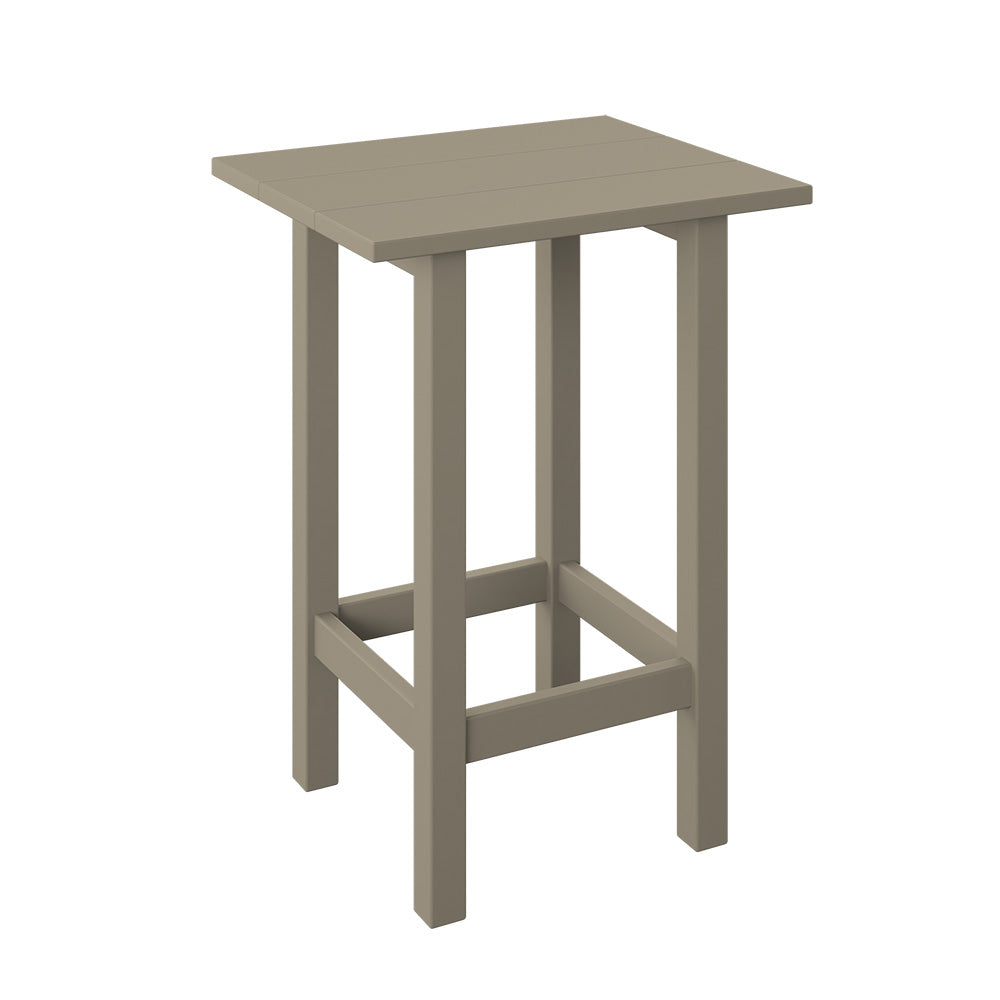 Polybird - Modern Balcony End Table weatherwood - P65-WW view 1
