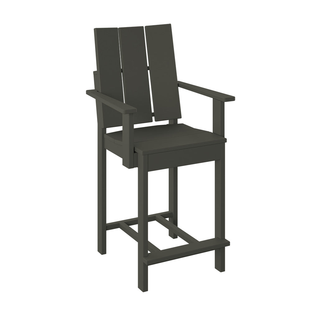 Polybird - Modern Dining Chair "Counter Height" Coffee - P9-C-CF view 1