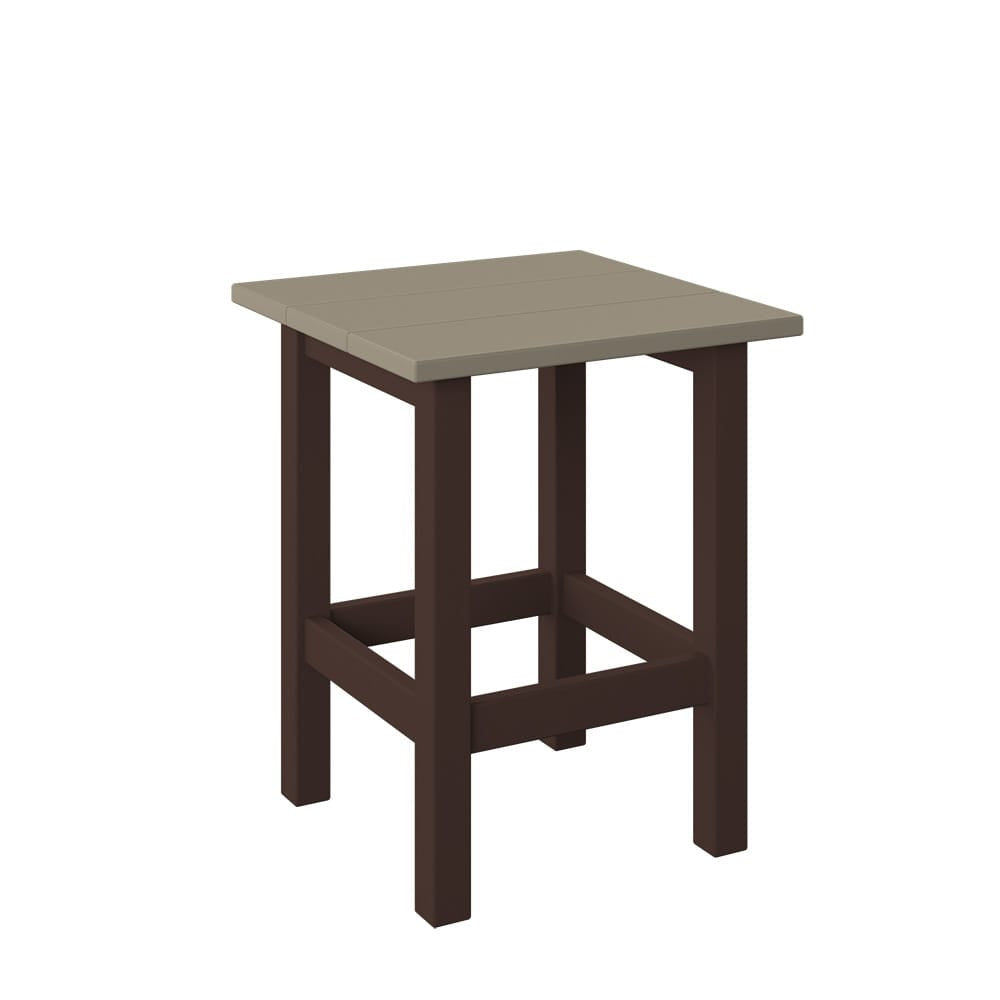 Polybird - Modern End Table weatherwood And Tudor Brown - P66-WW-TB view 1