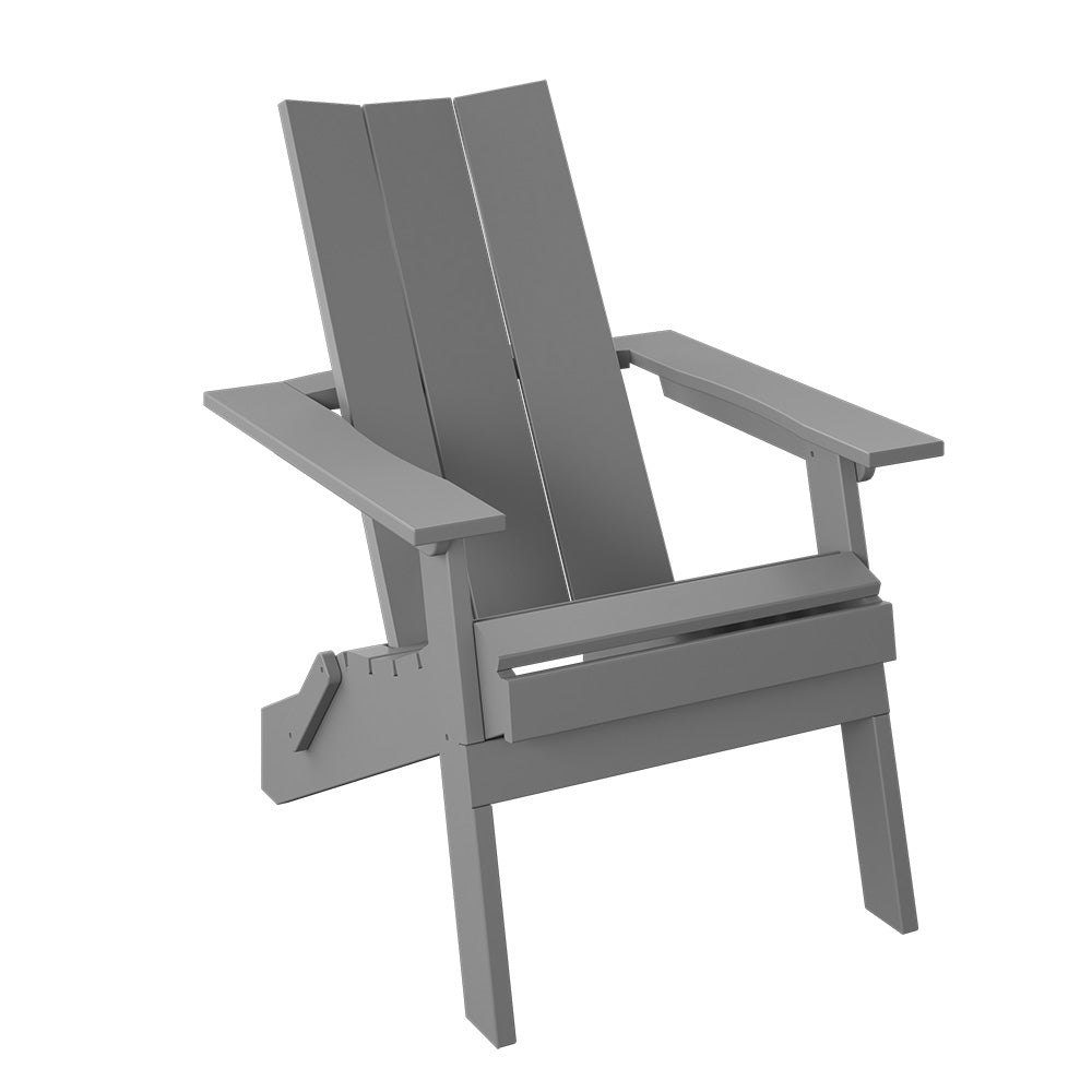 Polybird - Modern Folding Adirondack Light Gray - P61-LG view 1
