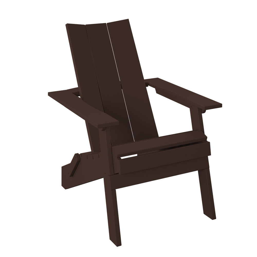 Polybird - Modern Folding Adirondack Tudor Brown - P61-TB view 1