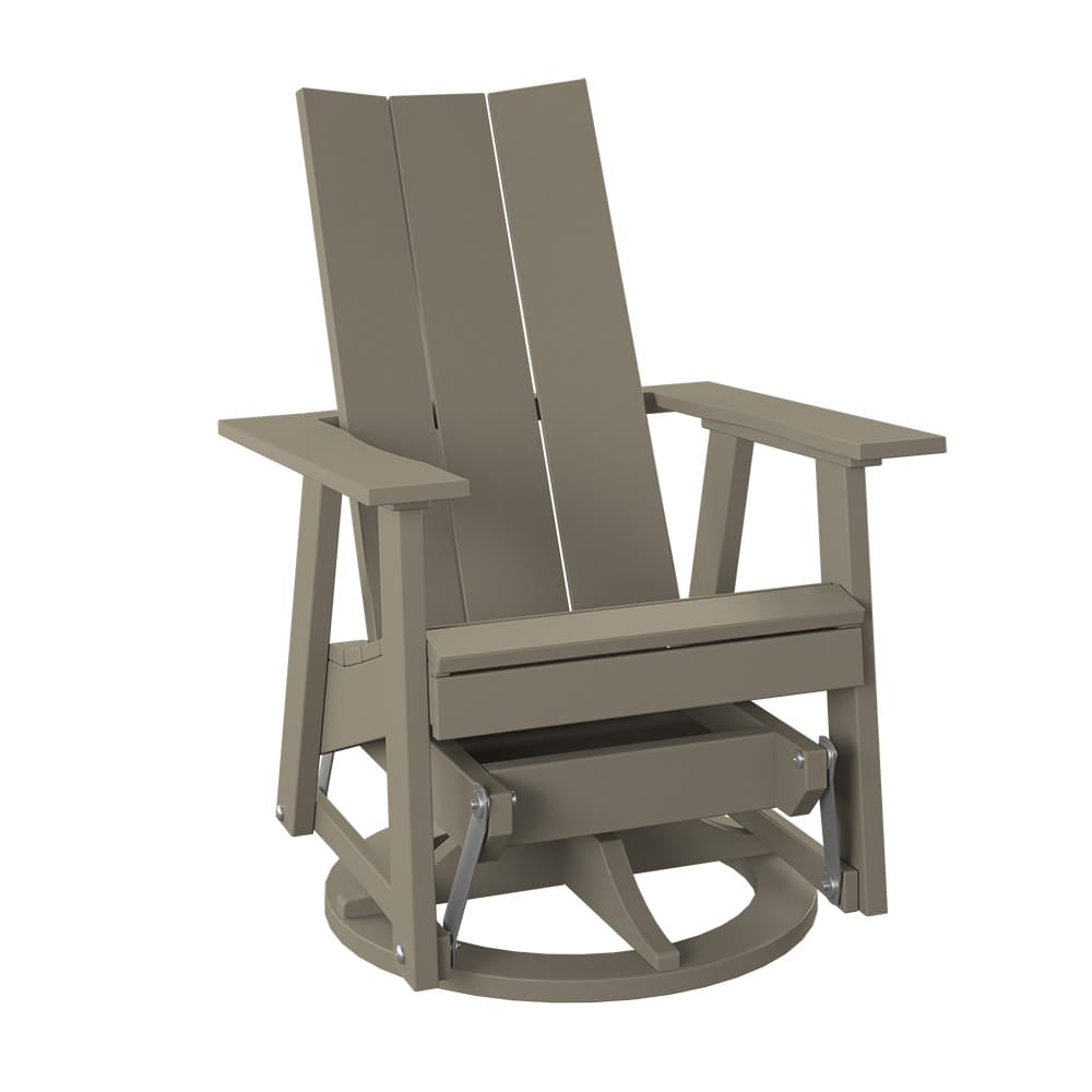 Polybird - Modern Swivel Glider Weatherwood - P69-WW view 1